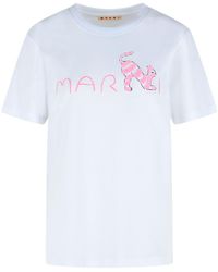 Marni - Wit Katoenen T-shirt - Lyst