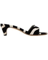 Ferragamo - Printed Calf Hair Tatiana 40 Mules - Lyst