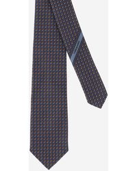 Ferragamo - Zijden Stropdas Met Geometrisch Patroon - Lyst