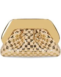 THEMOIRÈ - Tia Micro Weaved Straw Laminated Clutch Bag - Lyst