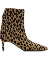 KHAITE - Printed Calf Hair One Ankle Boots - Lyst