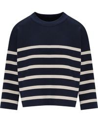 Weekend by Maxmara - Pinide Navy Blue Cropped Pullover - Lyst