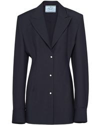 Prada - Hemdjacke Aus Mohair - Lyst