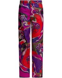 PUCCI - Cargo Pants With Orchidee Print - Lyst