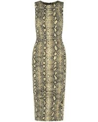 Michael Kors - Snake Print Viscose Blend Dress - Lyst