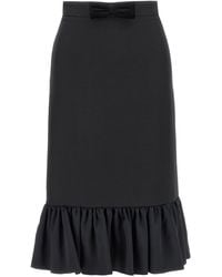Valentino Garavani - Crepe Couture Skirt - Lyst
