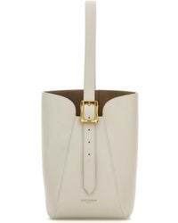 J&m Davidson - Ivory Leather Quiver Nano Bucket Bag - Lyst