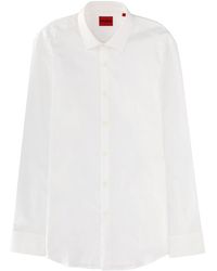 HUGO - Regular Solid Shirt - Lyst
