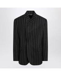 Dolce & Gabbana - Striped Wool-Blend Single-Breasted Jacket - Lyst