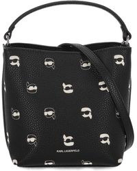 Karl Lagerfeld - Black Bucket Bag - Lyst