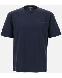 Premiata - Blaues Baumwoll-T-Shirt Mit Logo - Lyst