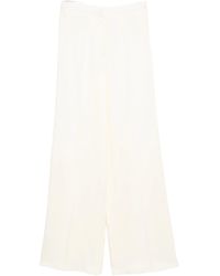 Forte Forte - Starke, glänzende Anvers Satin hohe Taille bestickte Hosen - Lyst