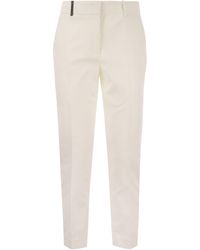 Peserico - Iconic Fit pantaloni in raso di cotone comfort - Lyst