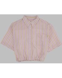 Bellerose - Striped Cropped Shirt - Lyst