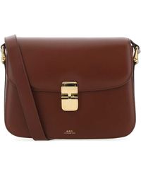 A.P.C. - Bordeaux Leather Grace Crossbody Bag - Lyst