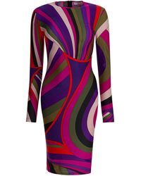 PUCCI - Midi-jurk Met Iriserende Print - Lyst