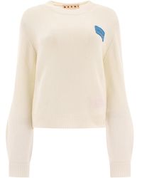 Marni - Cashmere Pullover mit Patch - Lyst