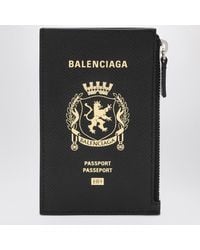 Balenciaga - Leather Passport Holder And Wallet - Lyst