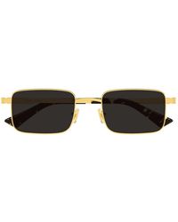 Bottega Veneta - Sonnenbrille Bv1469 S 001 Gold/Grau Unisex - Lyst