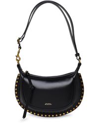 Isabel Marant - 'Oskan Moon' Black Lear Tasche - Lyst