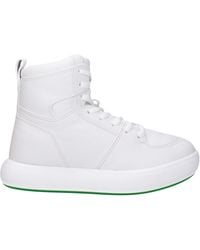 Bottega Veneta - Sneakers Tennis Men Leather Wit/parakeet - Lyst