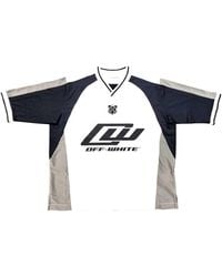 Off-White c/o Virgil Abloh - V Neck T Shirt With Logo Print - Lyst
