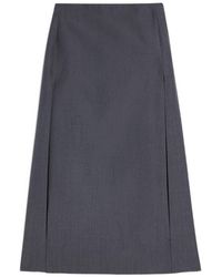 Jil Sander - Wollen Lange Rok - Lyst