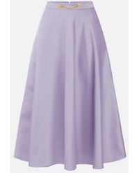 Elisabetta Franchi - Logo Duchesse Skirt - Lyst