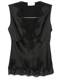 ERMANNO FIRENZE - Lace Detail Tank Top - Lyst