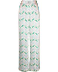 CASABLANCA - Ladies Ping Pong Silk Trousers - Lyst