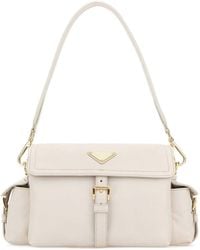 Prada - Ivory Nappa Leather Explore Shoulder Bag - Lyst