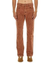 Isabel Marant - Straight-Leg Corduroy Pants With Textured Finish - Lyst