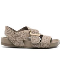 Loewe - Ease Leather Sandals - Lyst