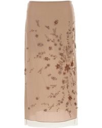 Fendi - Antiqued Tulle Skirt - Lyst