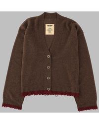 Uma Wang - Deep V-Neck Fringe Cashmere Cardigan - Lyst