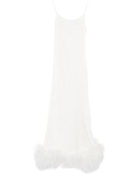 Oséree - Bridal Satin Long Dress Plumage - Lyst