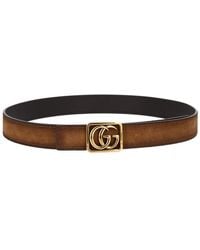Gucci - Reversible Belt "Gg Marmont" - Lyst