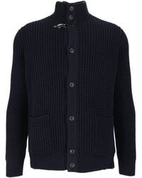 Fay - Chunky Knit Toggle Cardigan - Lyst