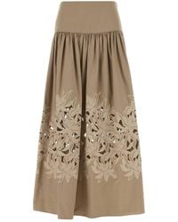 Agnona - Gonna Cotton Poplin - Lyst