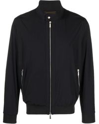 Moorer - Chaqueta de cremallera azul de medianoche de madera para hombres - Lyst