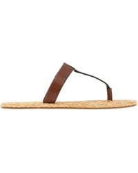 Saint Laurent - Braided Slippers - Lyst