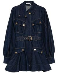 Zimmermann - Vestido Vaquero Luna Con Cinturón - Lyst
