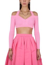 McQueen - Cropped Slim Fit Shirt - Lyst