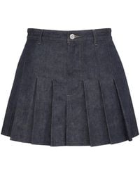 A.P.C. - Mini Pleated Skirt - Lyst
