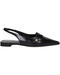 Max Mara - Black Leather Sandal - Lyst