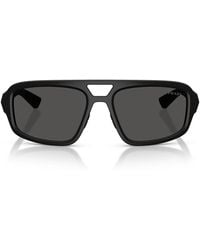 Prada - Zonnebril Psb11 Su 1 Bo08 Z Red Line Mat Zwart/donkergrijs Heren - Lyst