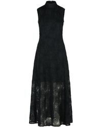 ROTATE BIRGER CHRISTENSEN - Drehen Sie 'Asyna' schwarzes Polyesterkleid - Lyst