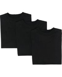 Jil Sander - Set Van Drie T-Shirts Met Logopatch - Lyst