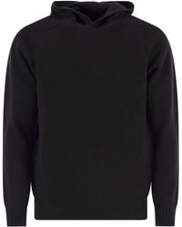 Tagliatore - Virgin Wool Sweater With Hood - Lyst