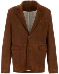 Golden Goose - Deluxe Brand Suede Robyn Blazer - Lyst